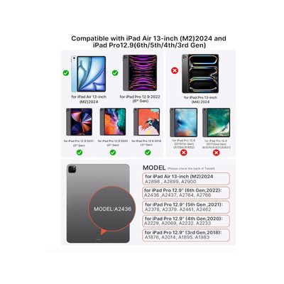 Imagen 2 del producto Carcasa Funda Smart Cover Para iPad Air 13 M2 2024 Negro