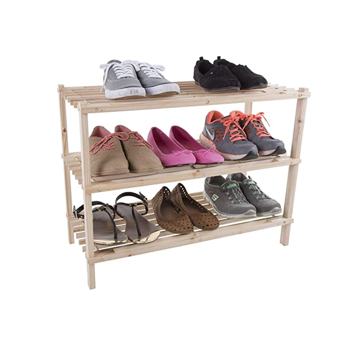 NEWTREE - Zapatero De Madera 3 Niveles