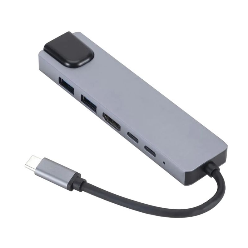 GENERICO - Hub 6 En 1 Usb C Usb 3 Hdmi 4k Rj45 Pd Mac Notebook Switch