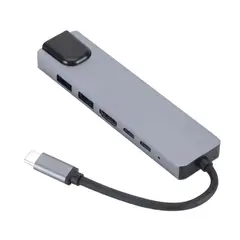 ATURE - Hub 6 En 1 Usb C Usb 3 Hdmi 4k Rj45 Pd Mac Notebook Switch