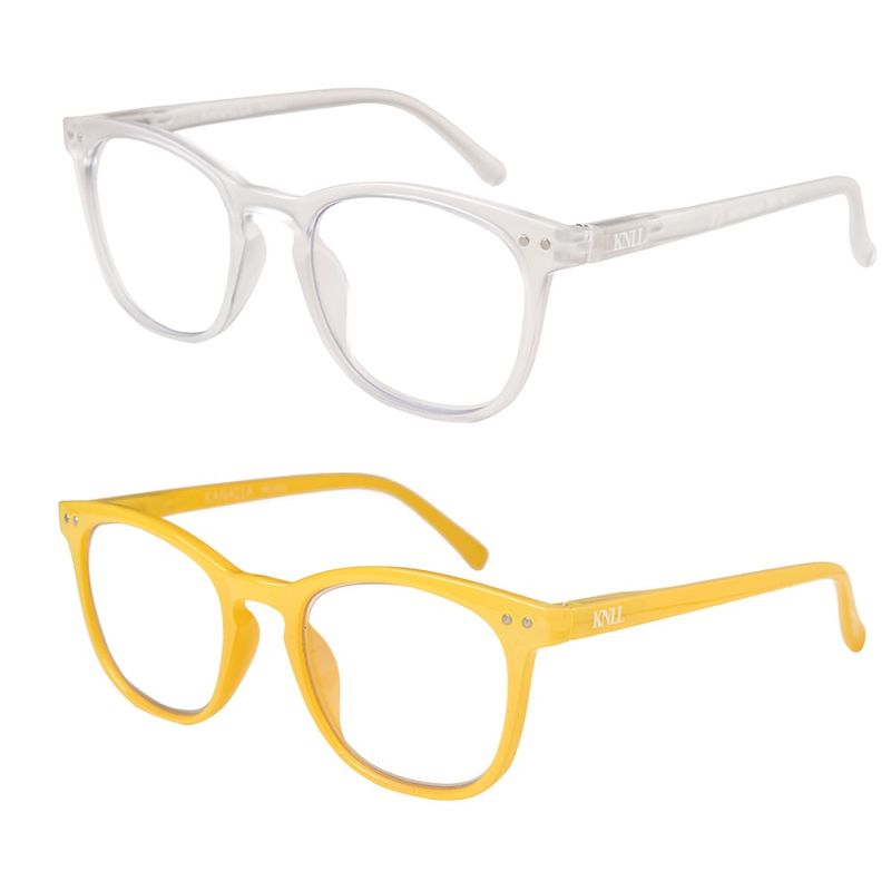 KANALLA - Pack 2 Lentes de Lectura Filtro Luz Azul y UV mod Avocat Amarillo/Transpararente 3.5
