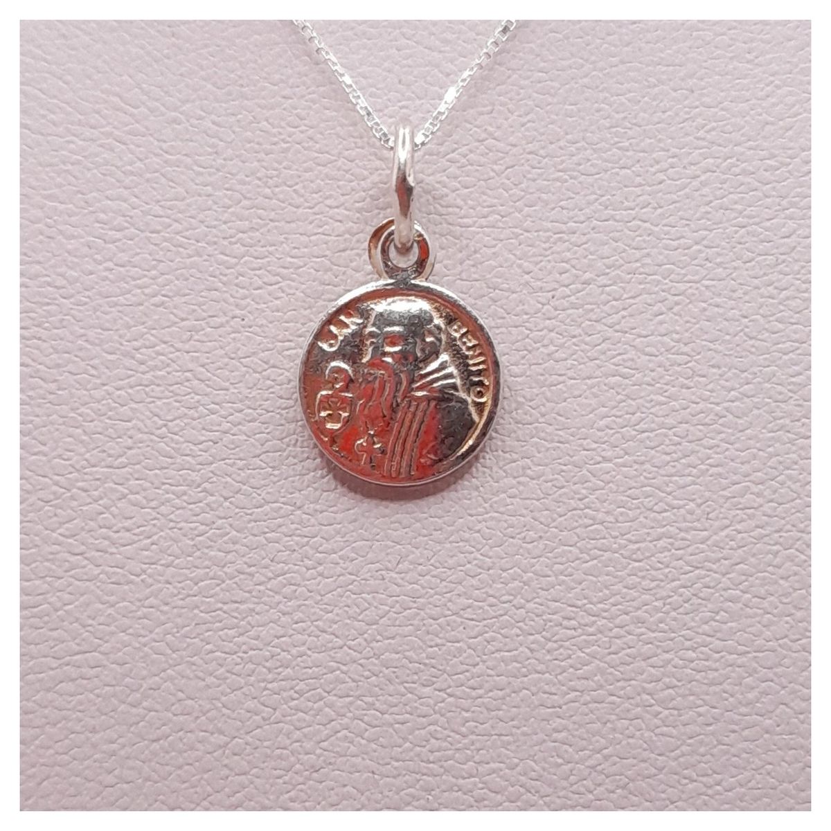 CAT JOYAS - Cadena con San Benito de plata fina 925