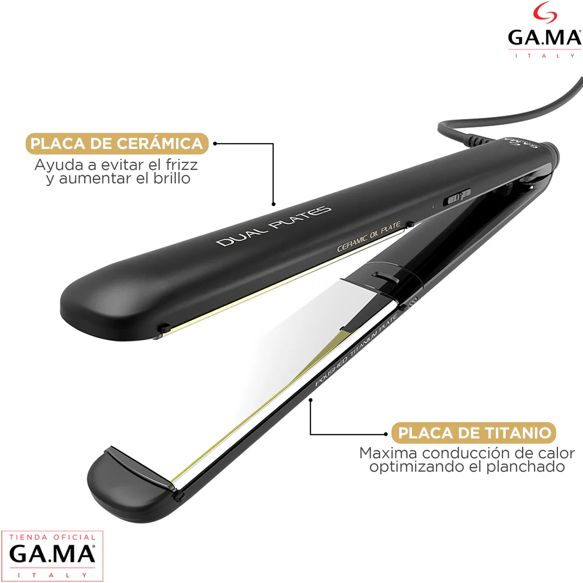 GAMA - Alisadora Cp14 Dual Plates Gama On-Off Ceramic Oil Bivolt