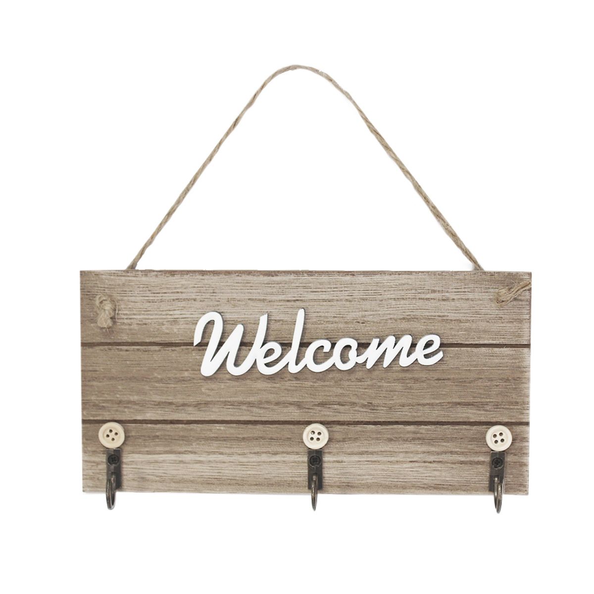 NEWTREE - Colgador Porta Llaves de Madera Welcome