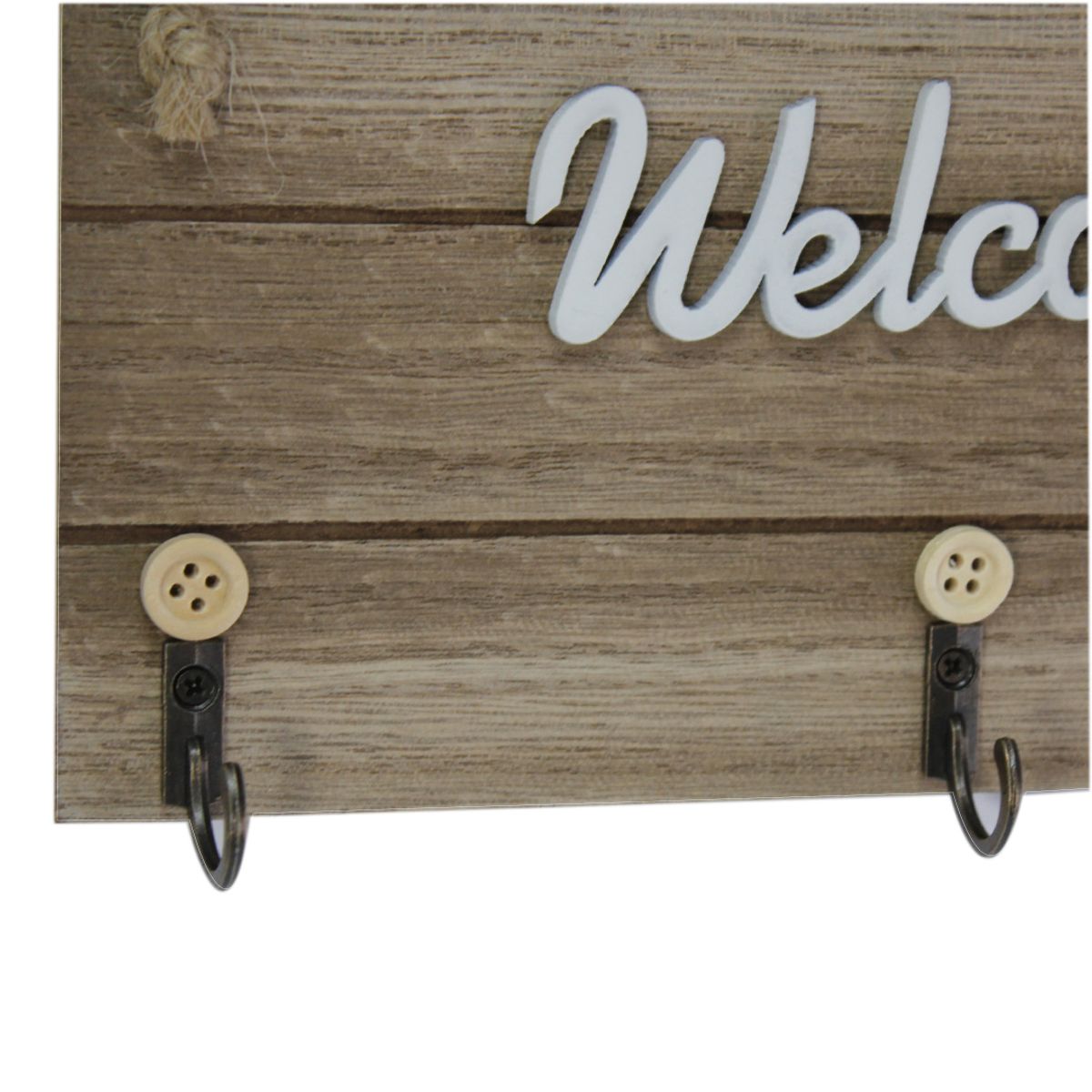 NEWTREE - Colgador Porta Llaves de Madera Welcome