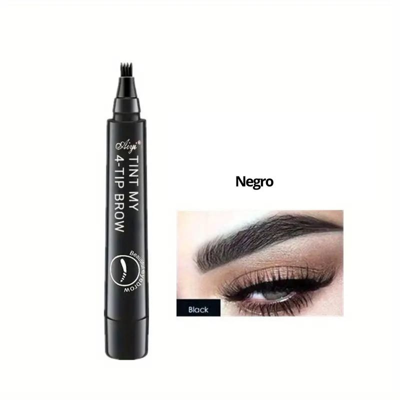 GENERICO - Lápiz Cejas Impermeable Efecto Microblading Negro
