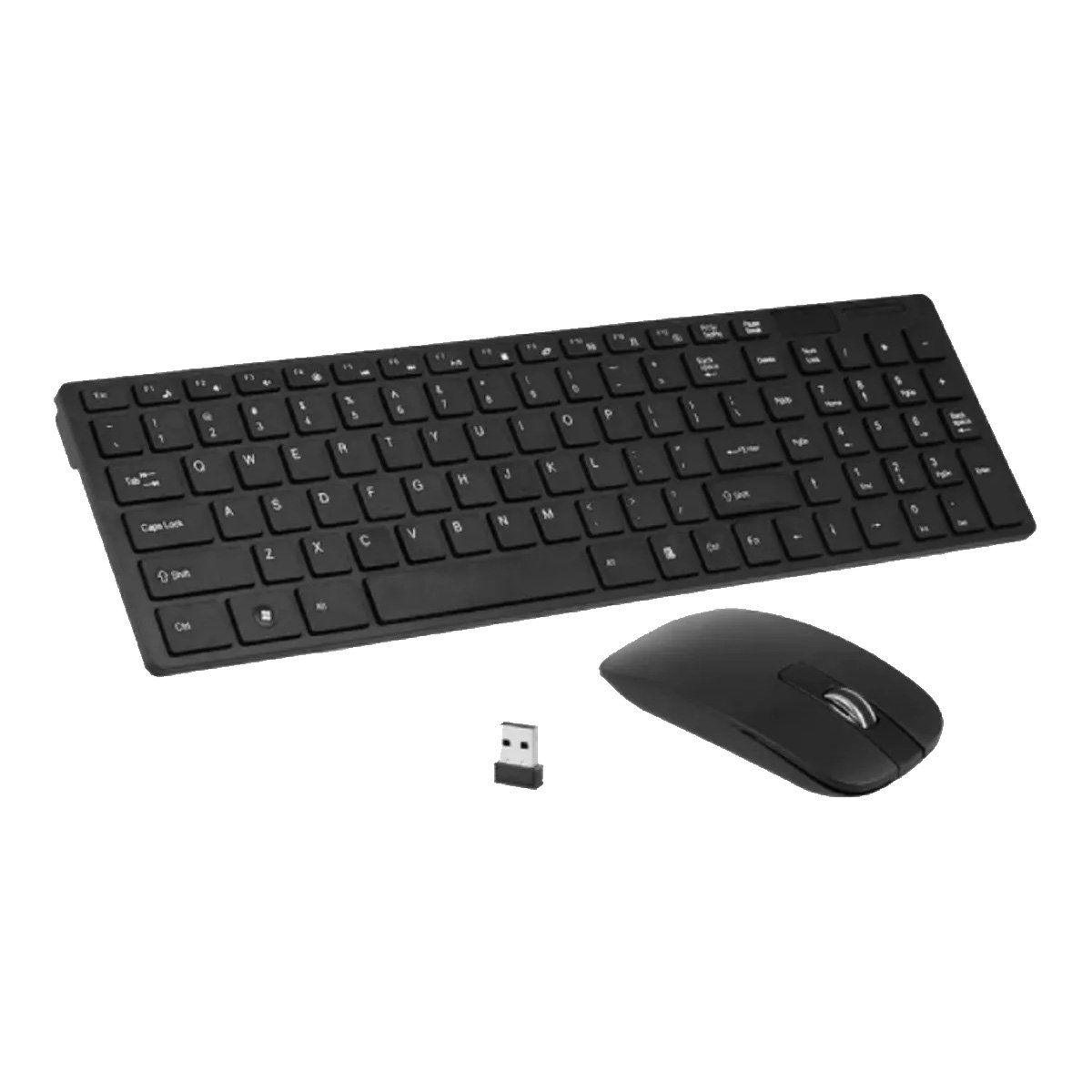 GENERICO - Kit Teclado y mouse Inalámbrico K-06 2.4 GHz Negro