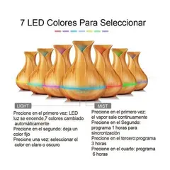 GENERICO - Aromatizador Humidificador Led Madera Difusor Vaporizador
