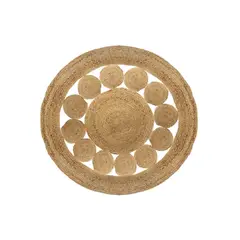 ATMOSPHERA - Alfombra Yute Redonda calada Diám. 120 cm