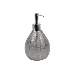 NEWTREE - Dispensador De Jabón Baño de Cerámica Gris con Brillos 17x6cm
