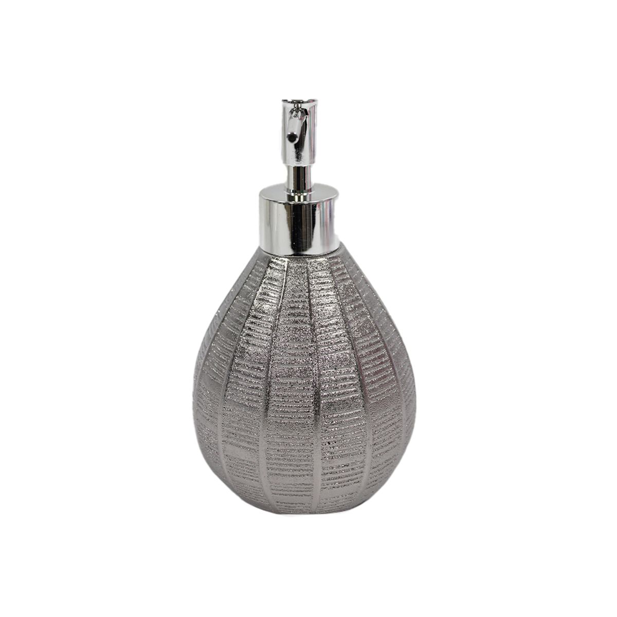 NEWTREE - Dispensador De Jabón Baño de Cerámica Gris con Brillos 17x6cm