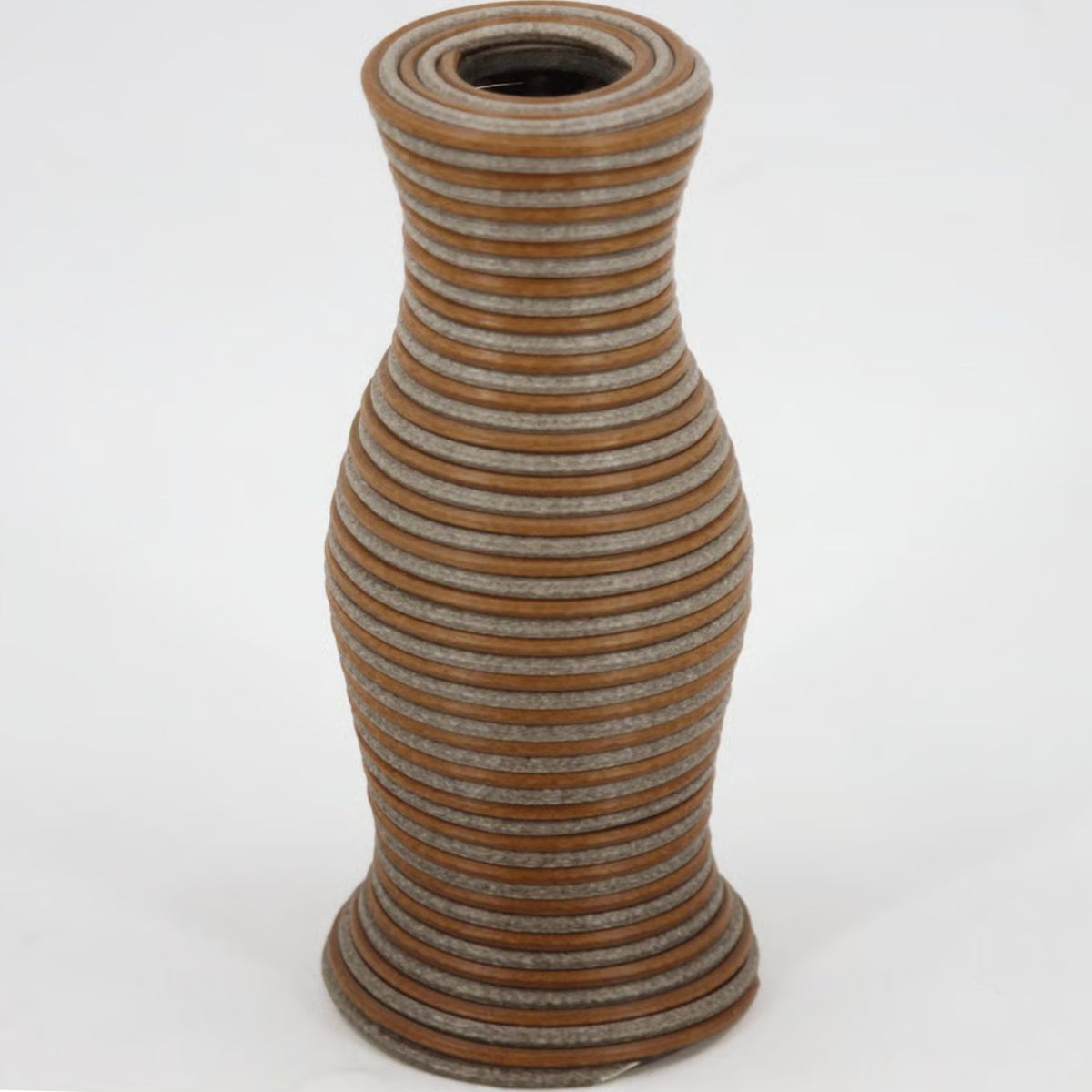 GENERICO - Florero Elegante Tejido Ratan Decoración Hogar