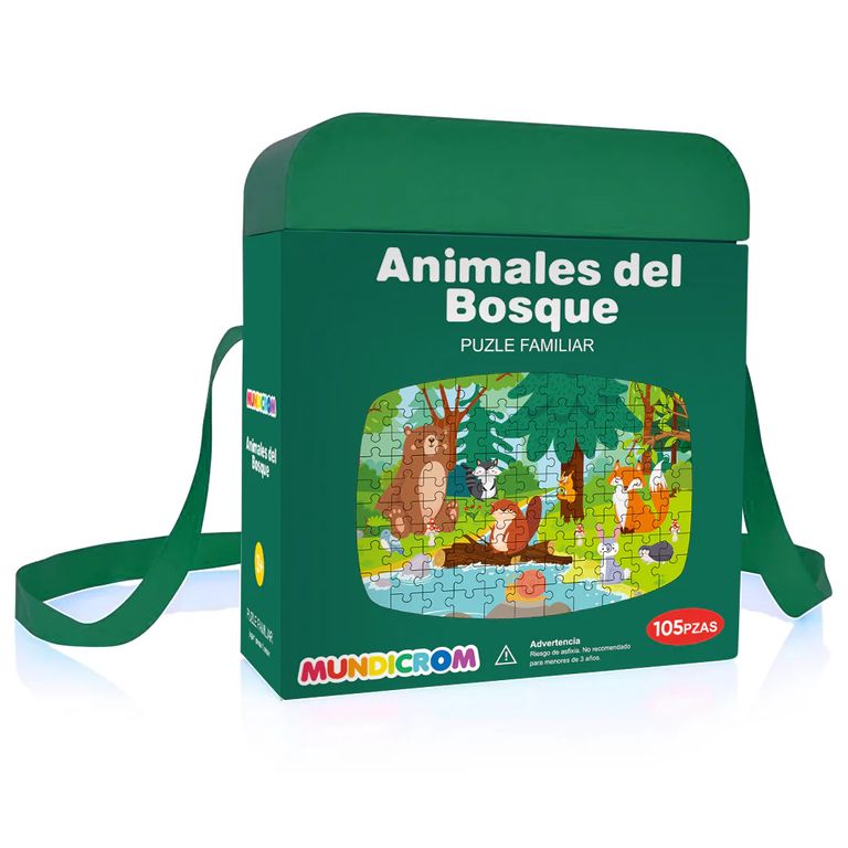 Puzle Familiar Animales Del Bosque 105 Piezas - Mundicrom...