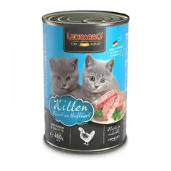 CAT FOOD LEONARDO - Leonardo Alimento Pack x 6 Latas Kitten Lata 400gr