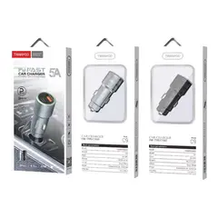 GENERICO - Cargador Rápido Auto Tipo C + Usb - 30w color negro