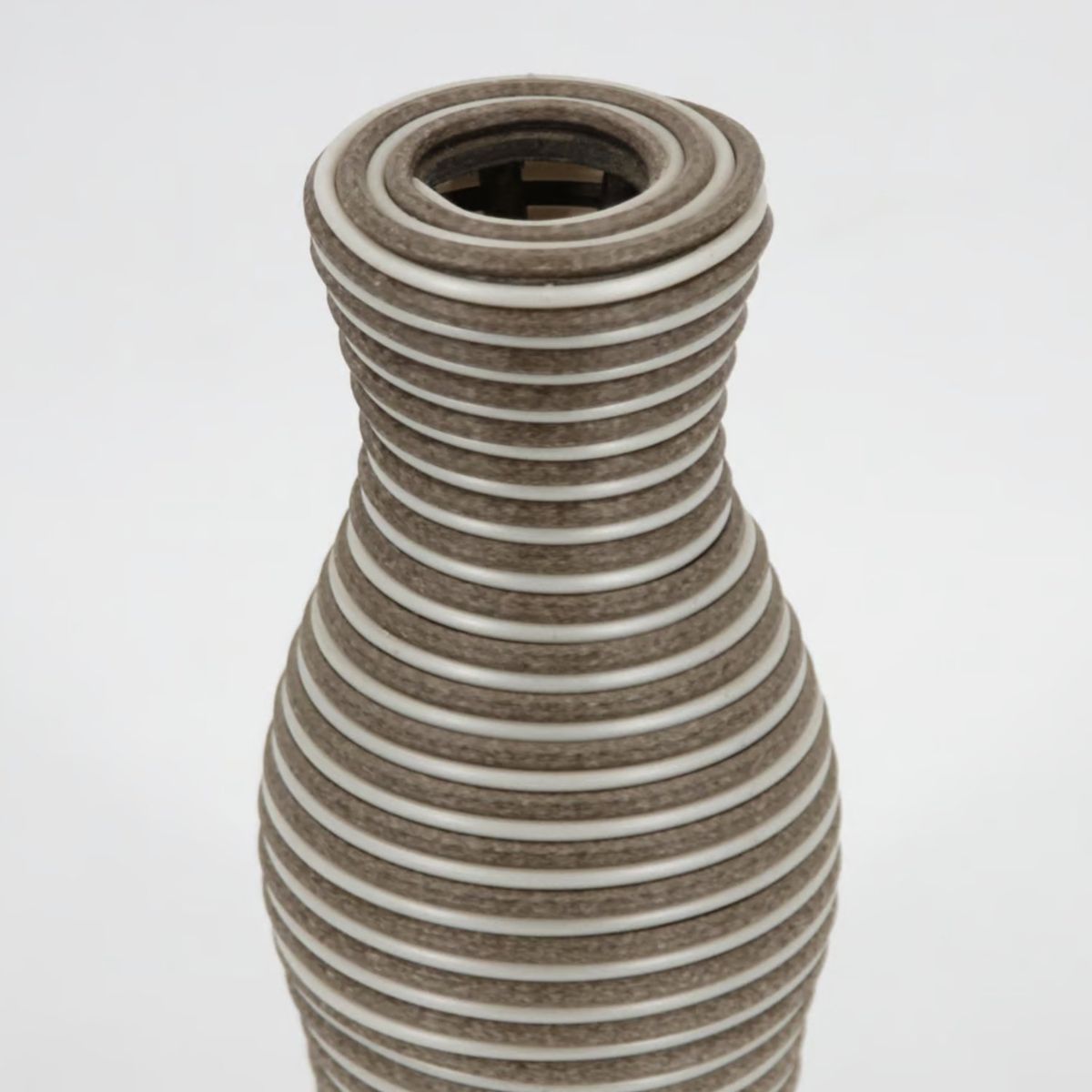 GENERICO - Florero Elegante Tejido Ratan Decoración Hogar