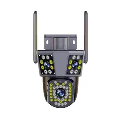 GENERICO - Camara Ip Ptz 355º Wifi Triple Lente Exterior 6 Mp 10x Night Vision