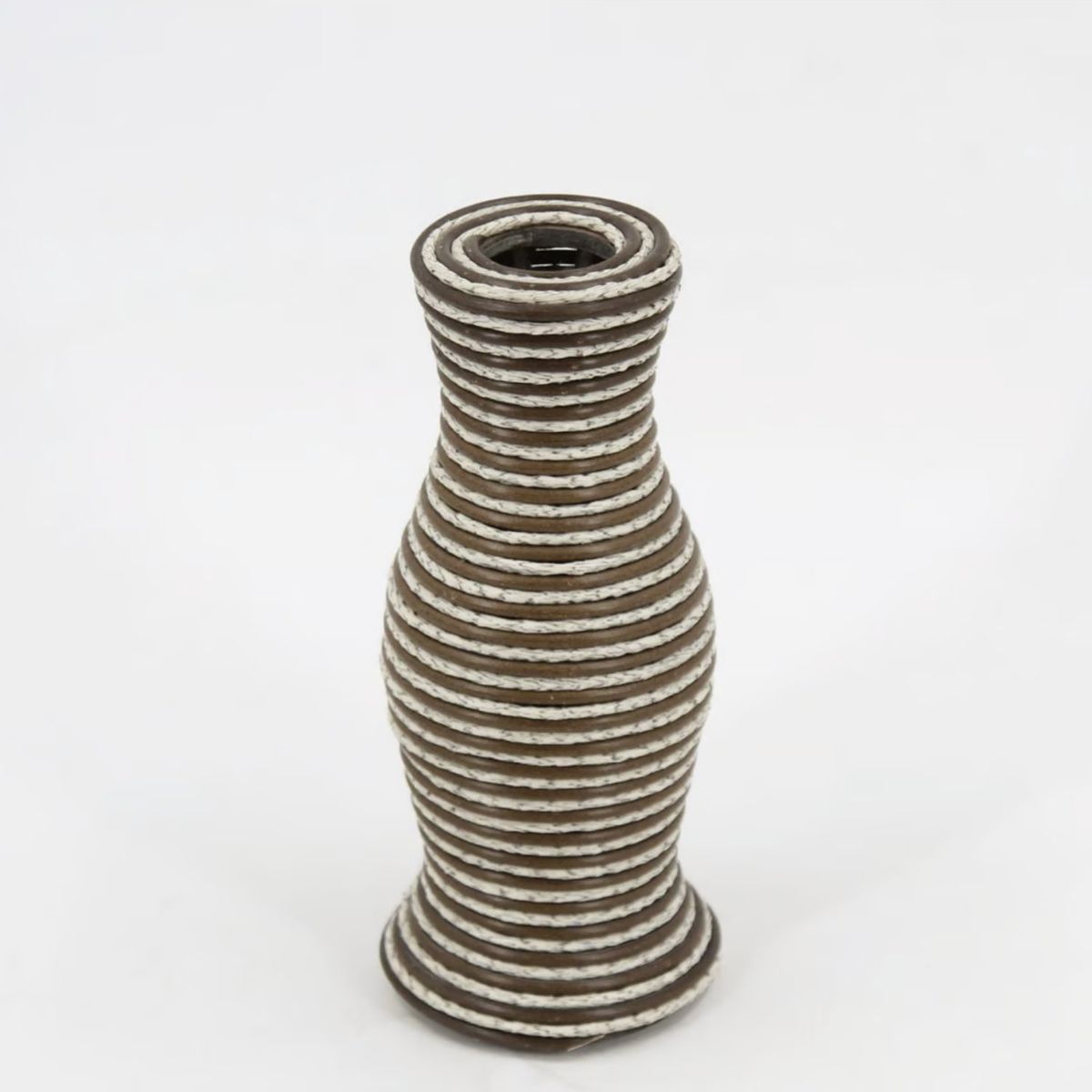 GENERICO - Florero Elegante Tejido Ratan Decoración Hogar