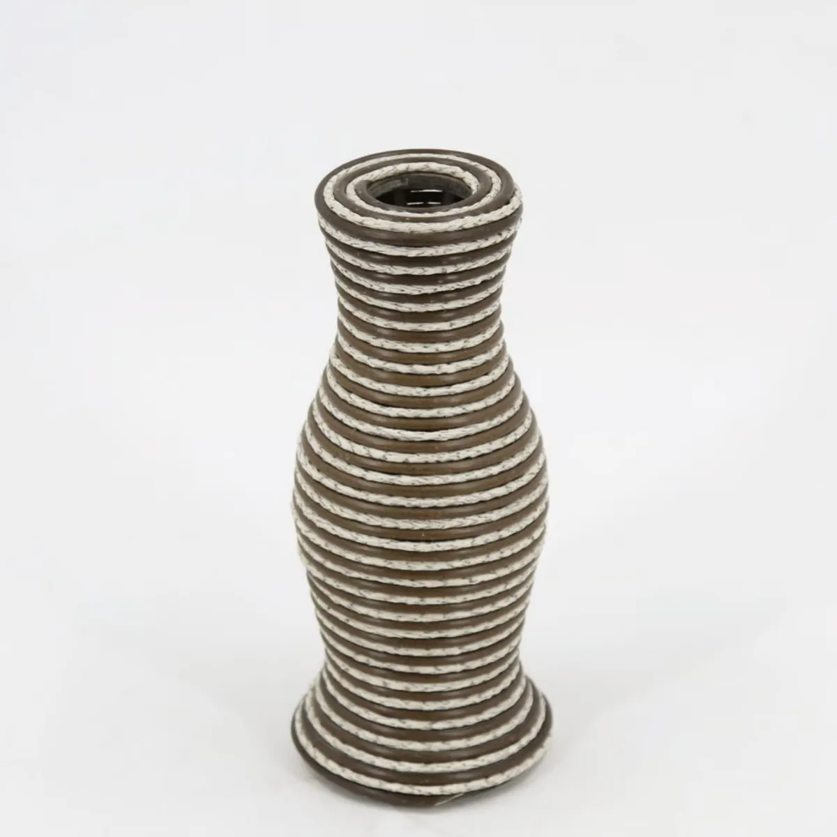 GENERICO - Florero Elegante Tejido Ratan Decoración Hogar