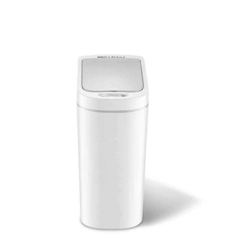 NINESTARS - Basurero Automatico Papelera Inteligente Sensor 7 Lts Blanco