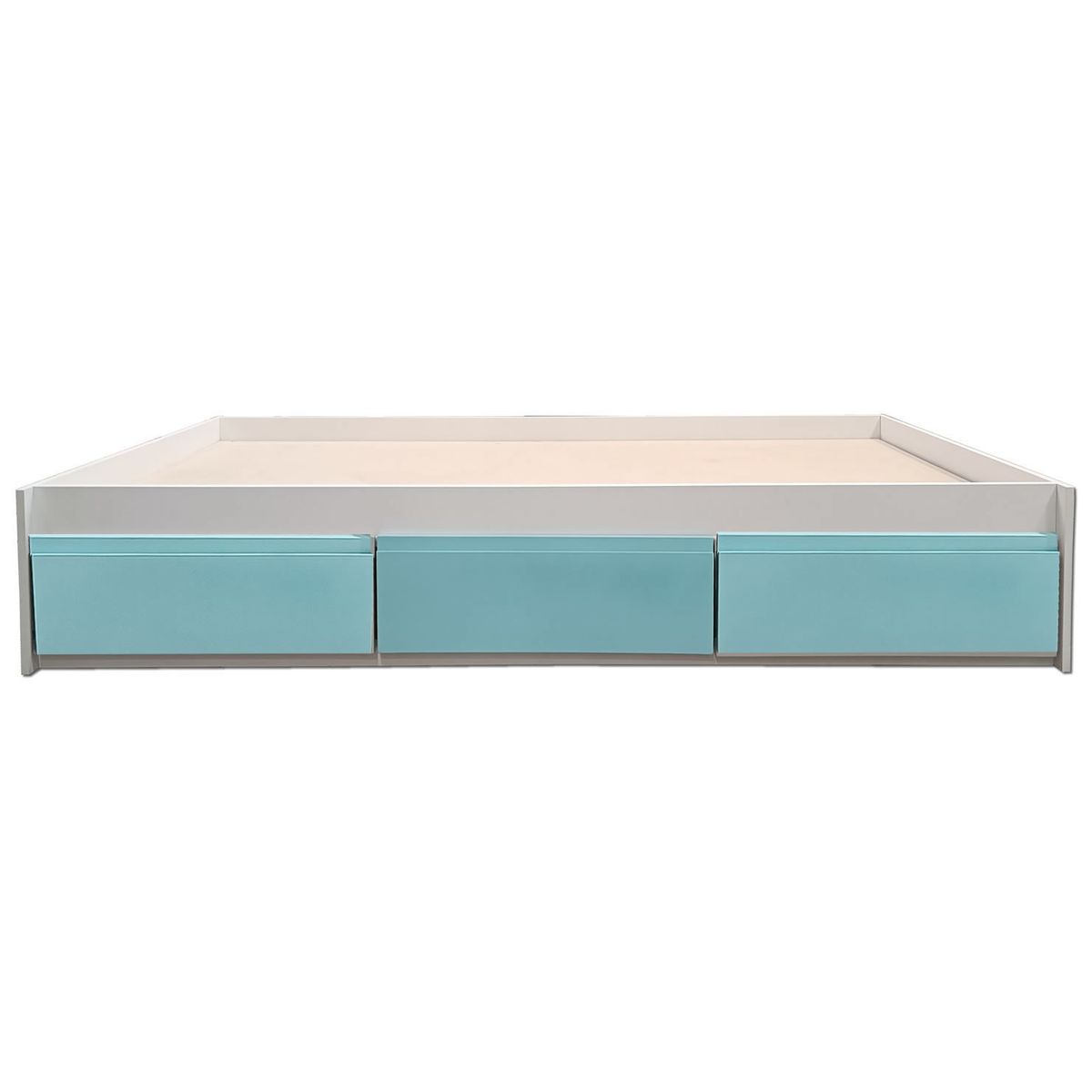 DECORACION CREATIVA - Cama Infantil 1.5 Plaza 3 Cajones Minimal (Celeste)