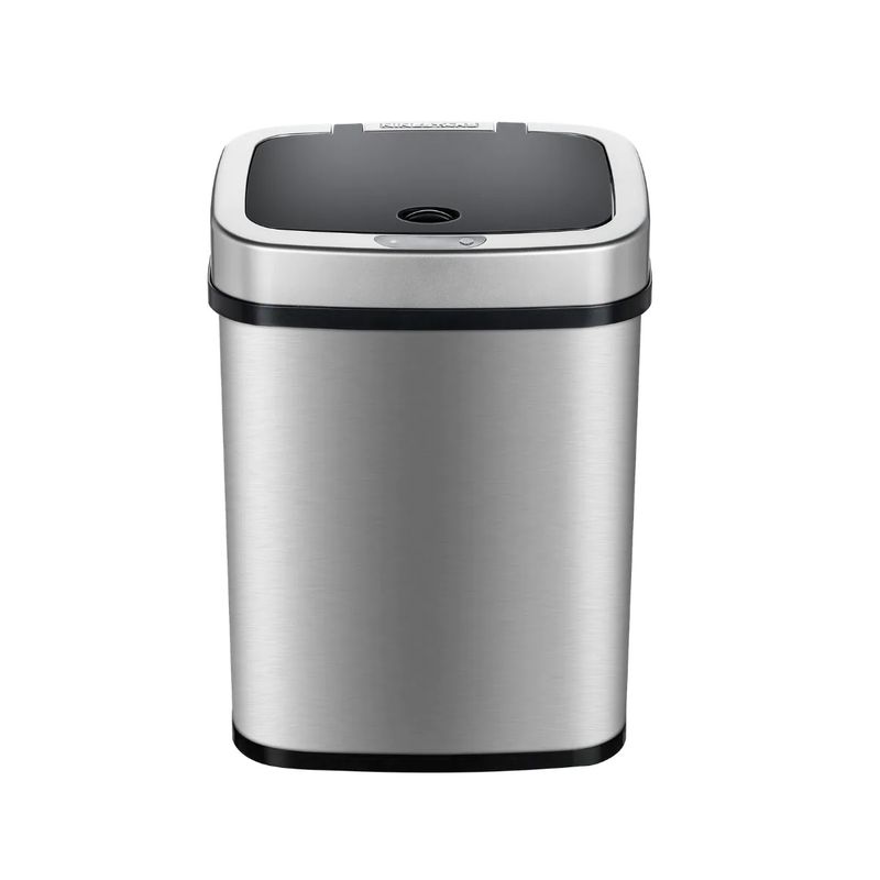 NINESTARS - Basurero Automatico Papelera Inteligente Sensor 15 Lts Acero