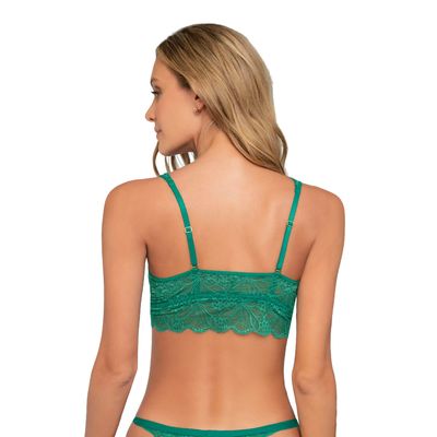 Imagen 2 del producto Bralette con copas en espuma cubierto en encaje 091012 Verde
