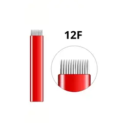 YOUR MEDICAL SKIN - Pack 10 Agujas Tebori Microblading Rojo 12F