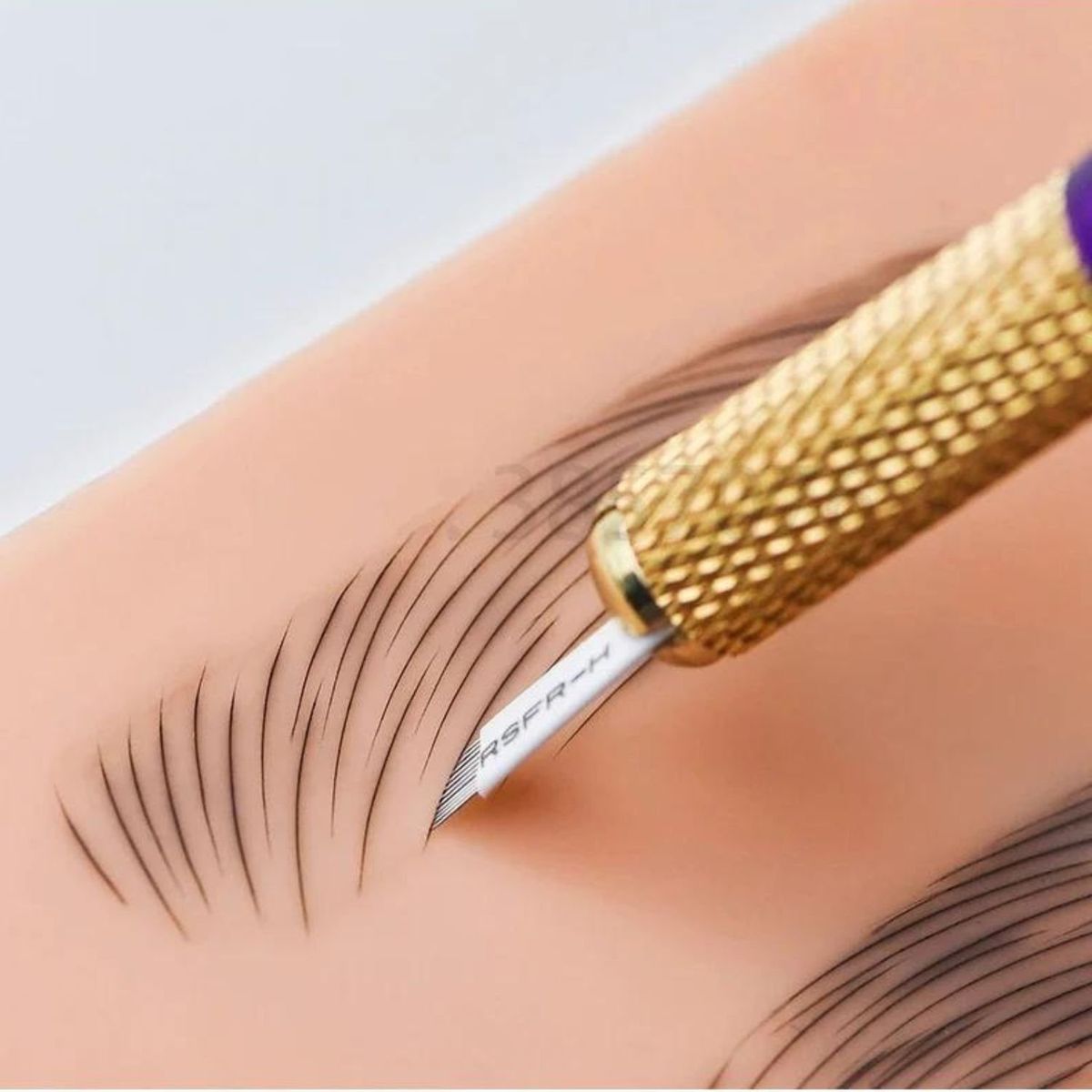 YOUR MEDICAL SKIN - Pack 10 Agujas Tebori Microblading Rojo 12F