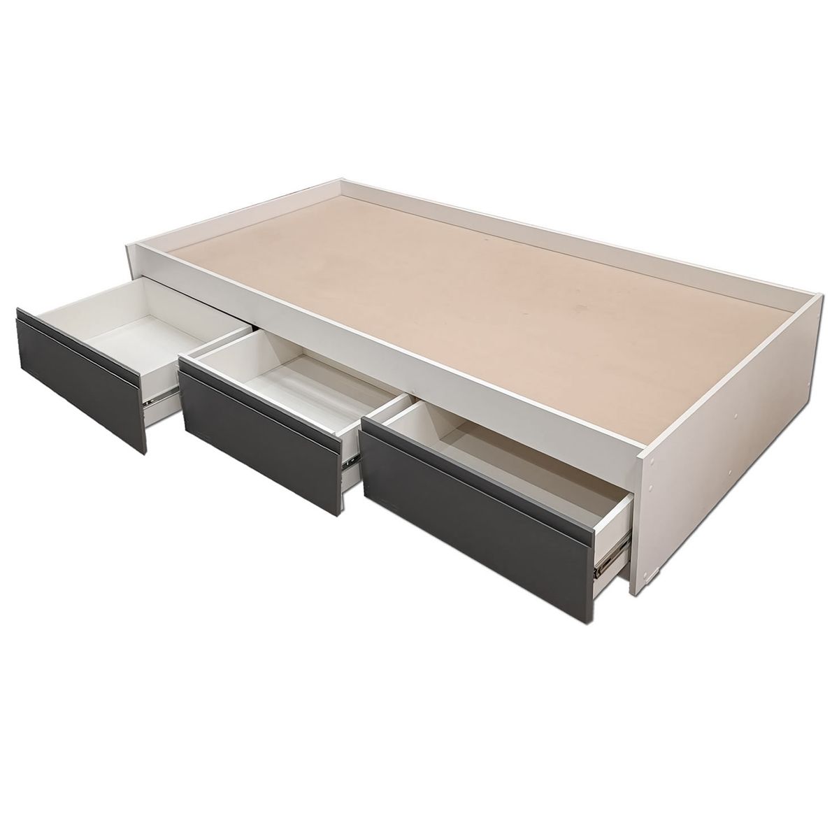 DECORACION CREATIVA - Cama Infantil Grafito 1,5 Plaza 3 Cajones