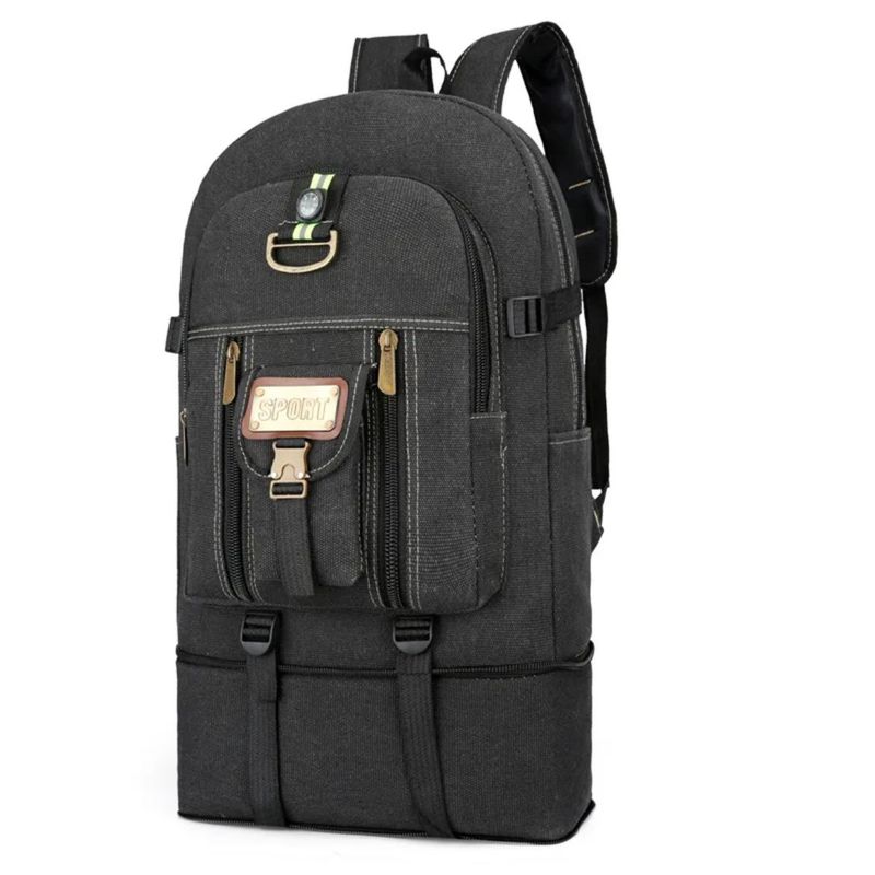 MV MOVAC - Mochila De Lona Expandible Vintage Gran Capacidad Para Hombre Y Mujer