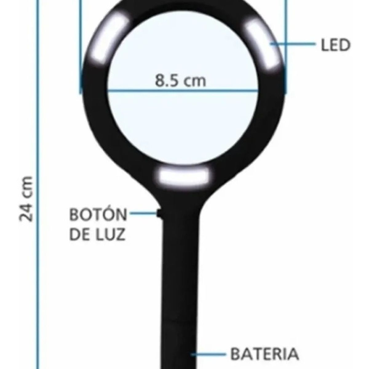 GENERICO - Lupa Con Luz Lupa De Lectura Con Iluminación Led 3x