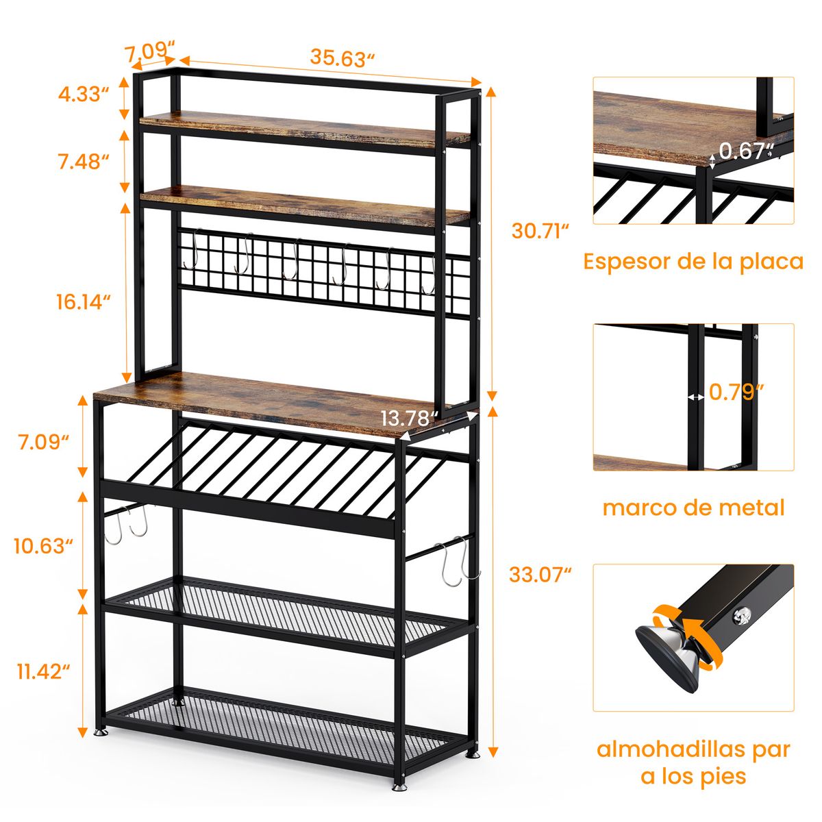 PAGANOOM - Estantes Organizadores Alacena de Almacenamiento Alacena Cocina