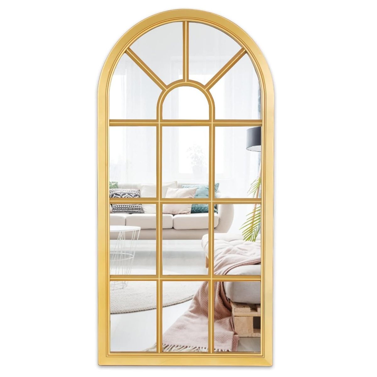 GENERICO - Espejo Catedral Ventana Gold para Pared