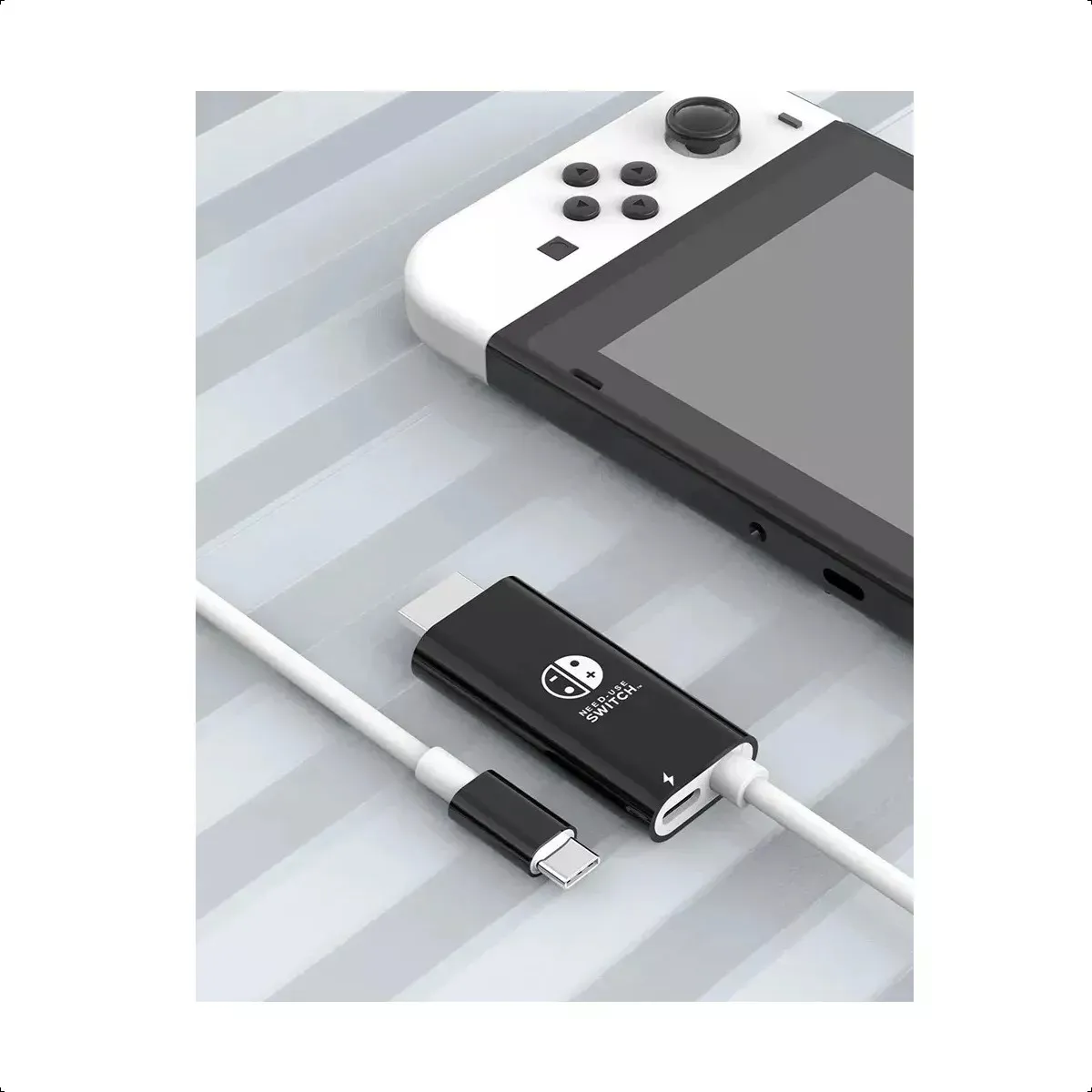 GENERICO - Adaptador Cable Tv Para Nintendo Switch 4k Usb C Hdmi 1080p Blanco