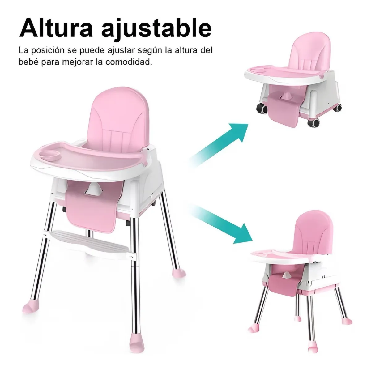 ACTUAL - Silla De Alimentación Para Bebés Portátil Ajustable 3 en 1