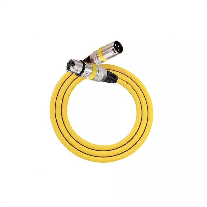 GENERICO - Cable Microfono 5 Metros Hifi Xlr Macho A Xlr Hembra Audio amarillo