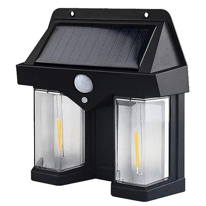 GENERICO - Aplique Doble Lámpara Solar De Pared Sensor De Movimiento