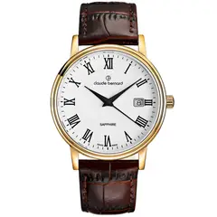 CLAUDE BERNARD - Reloj Classic Cuero Cafe Hombre
