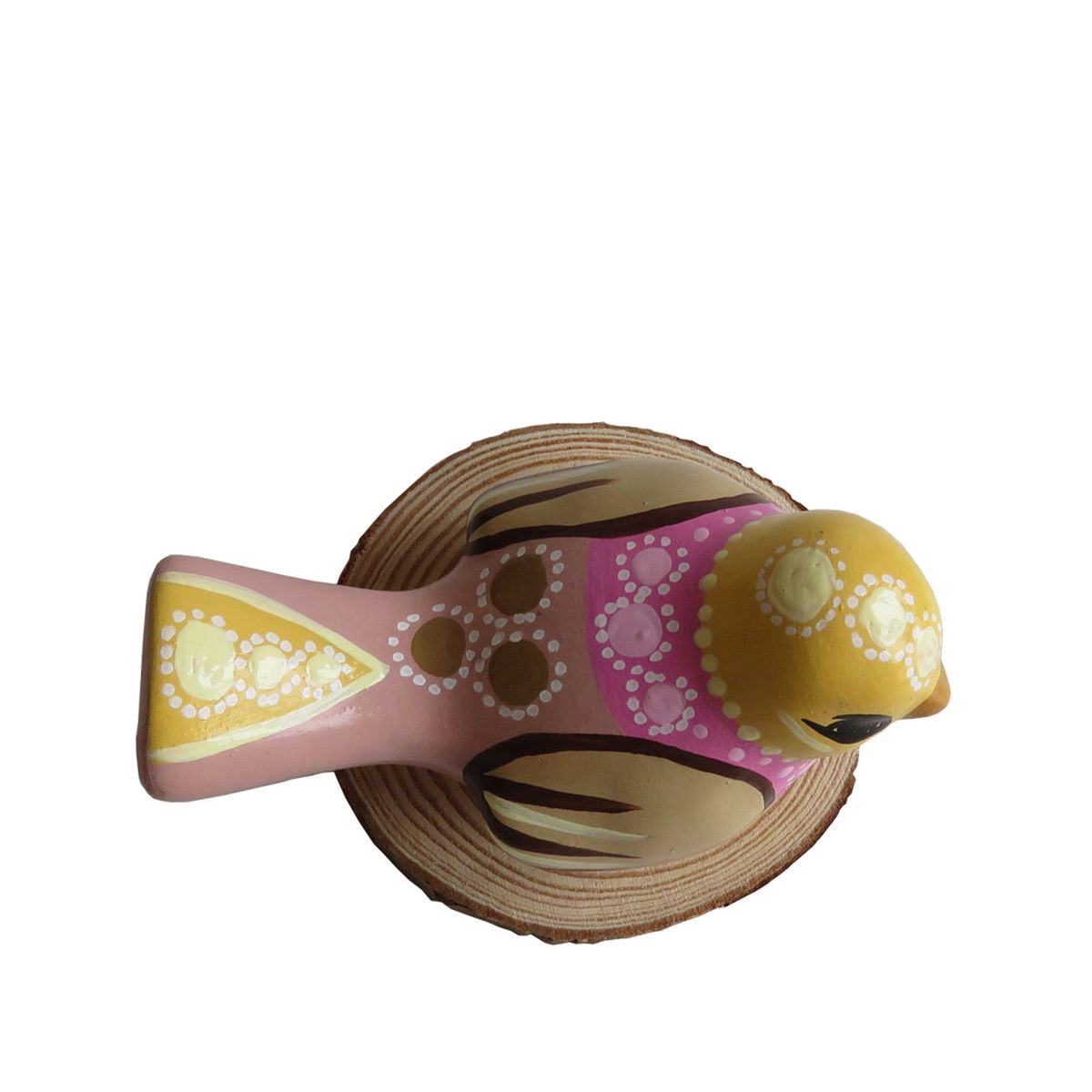 CREA TALLER - Pájaro cerámica base de madera