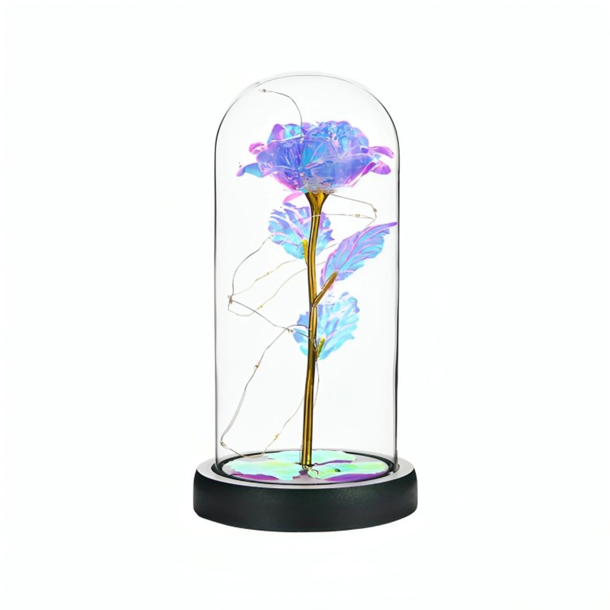 OEM - Rosa Artificial con Vidrio y Luz Blanco