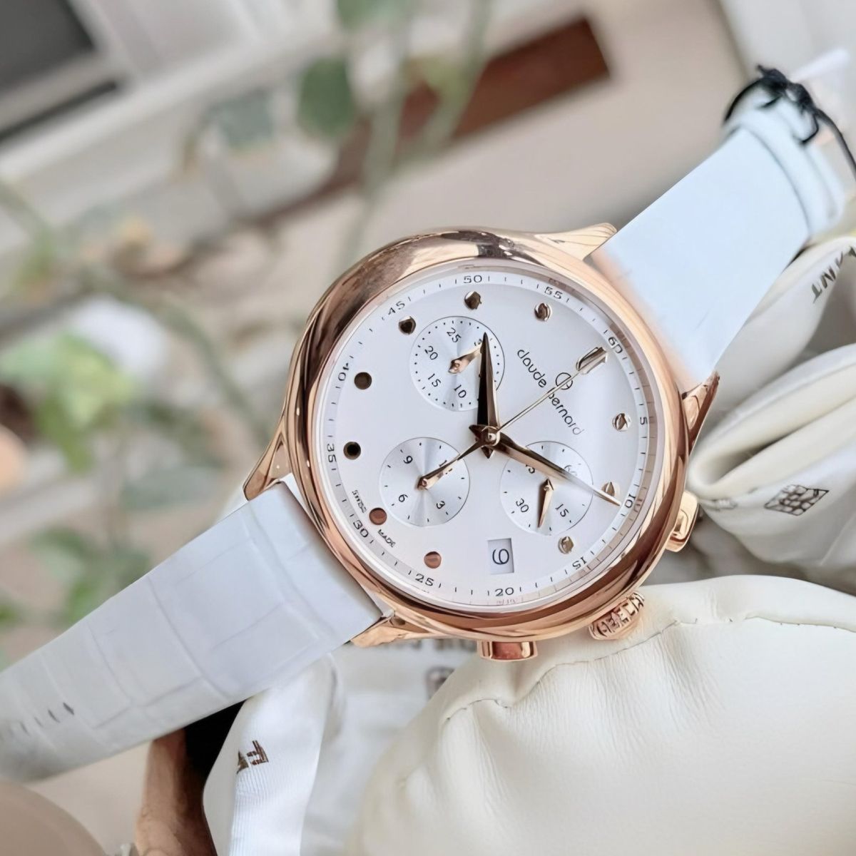 CLAUDE BERNARD - Reloj Claude Bernard White Chronograph Mujer