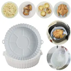 IRM - Pack 2 Bandejas Reutilizable Silicona Airfryer Horno Micro