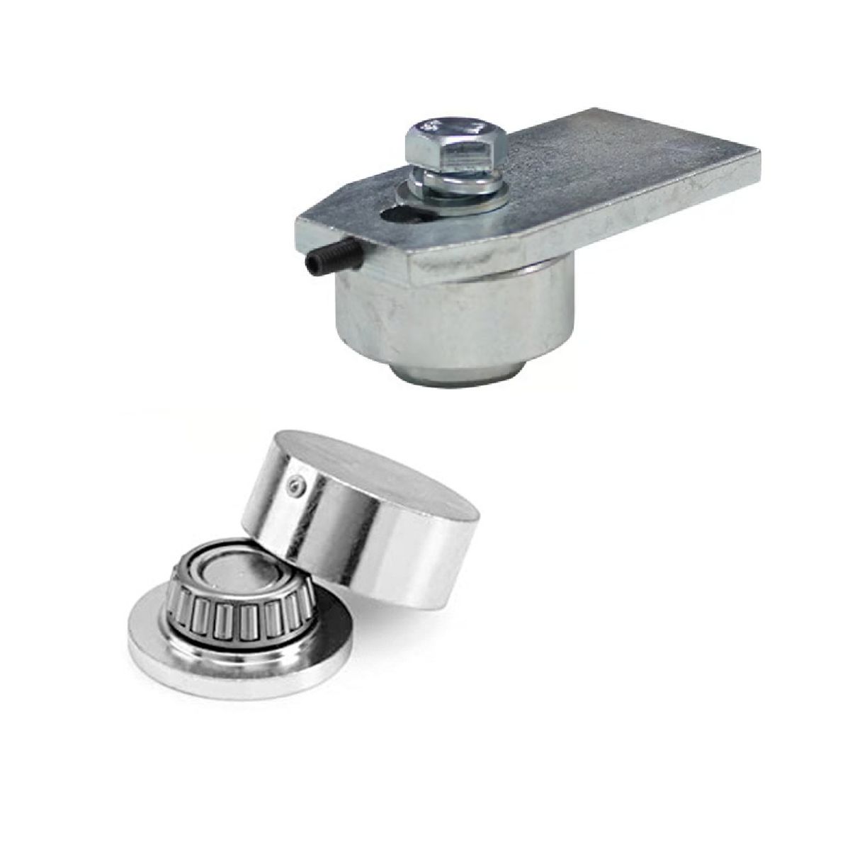 GENERICO - Juego Quicio Pomel Con Rodamiento 50mm Portón Batiente