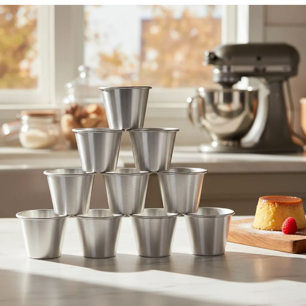 GENERICO - Pack 10 Unidades Moldes Muffins O Queque Individual Aluminio