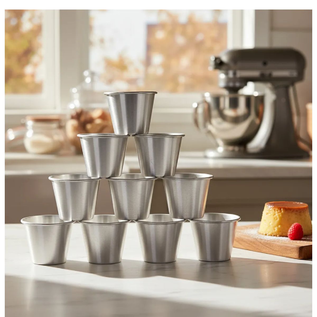 GENERICO - Pack 10 Unidades Moldes Muffins O Queque Individual Aluminio