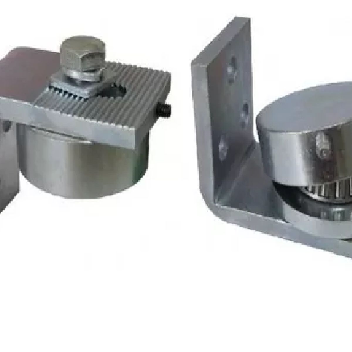 GENERICO - Juego Quicio Pomel Con Rodamiento 50mm Portón Batiente Soporte L