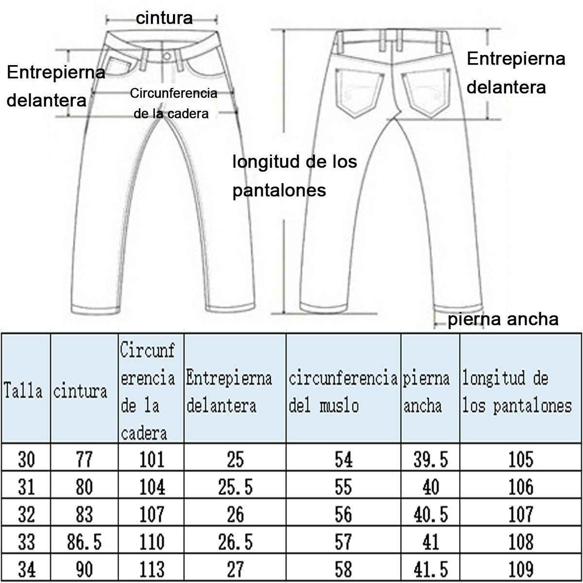 EDWINAYY - Jeans Recto Tiro Masculino Pantalones De Soldadura Durable