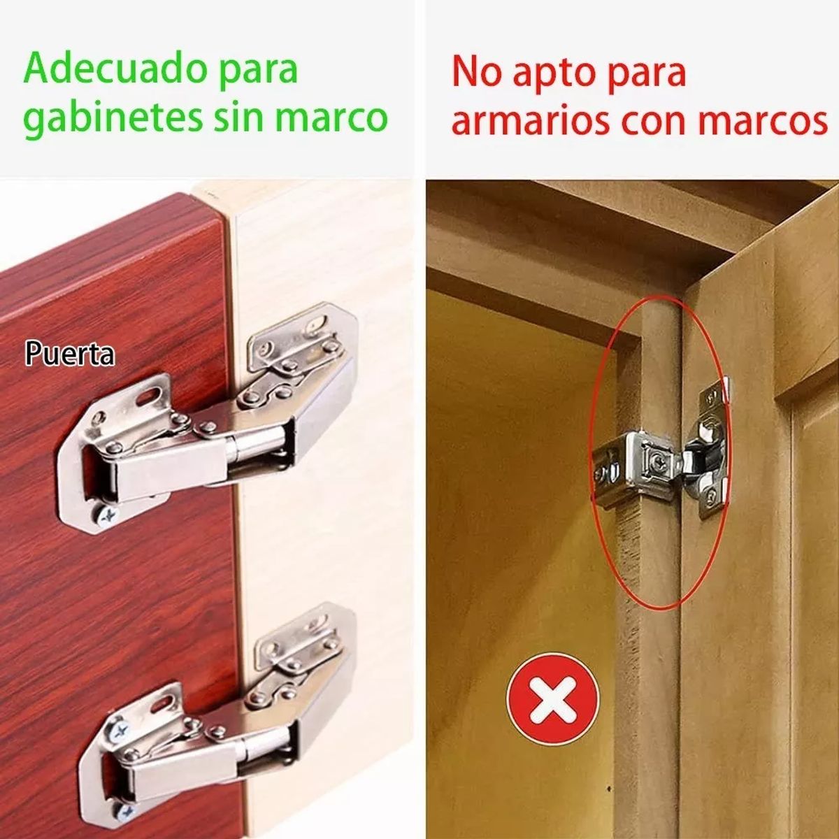 KUANGYE - Bisagra Bidimensional Oculta 90° Ferrari 10 Piezas