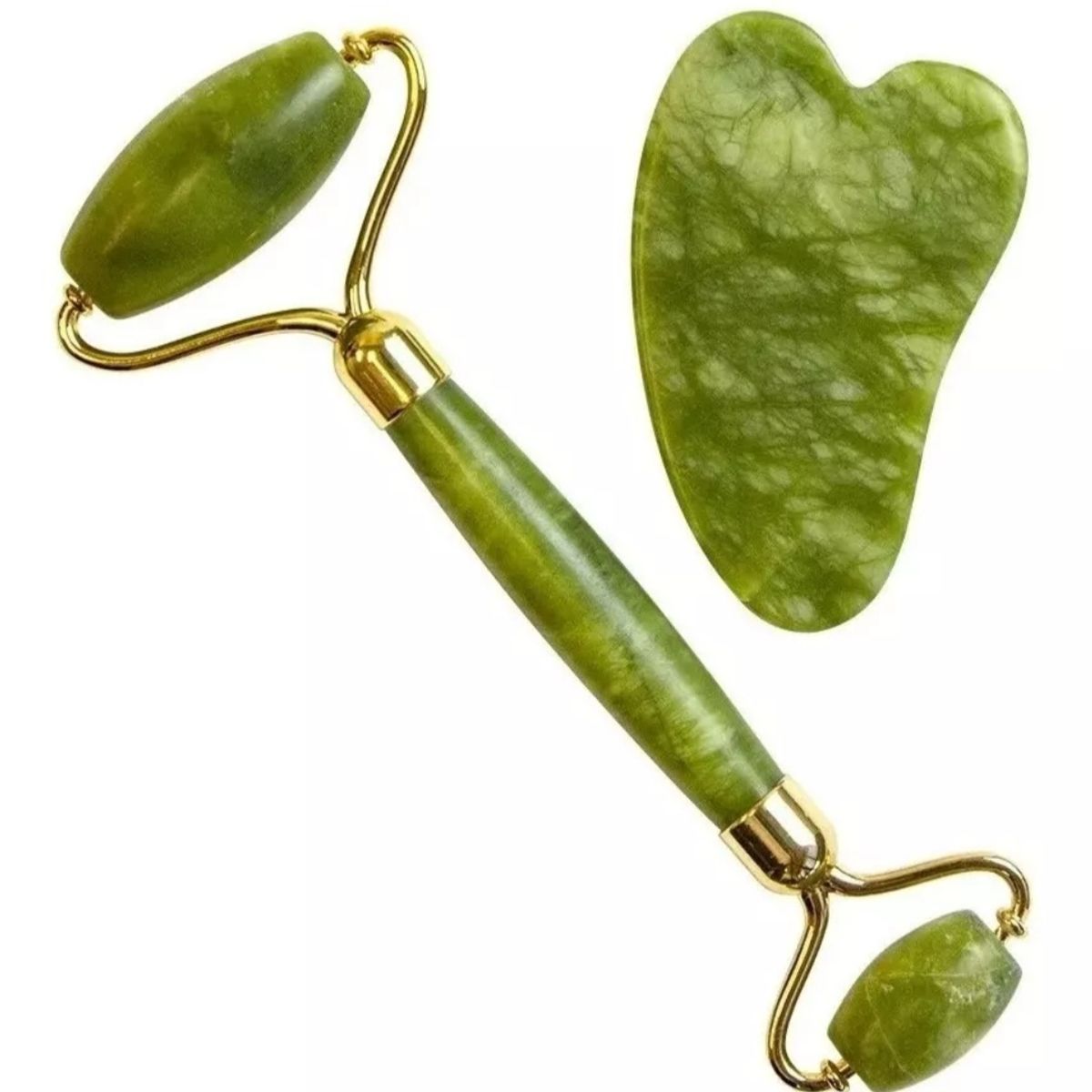 GENERICO - Rodillo Masajeador Facial De Jade Relajación